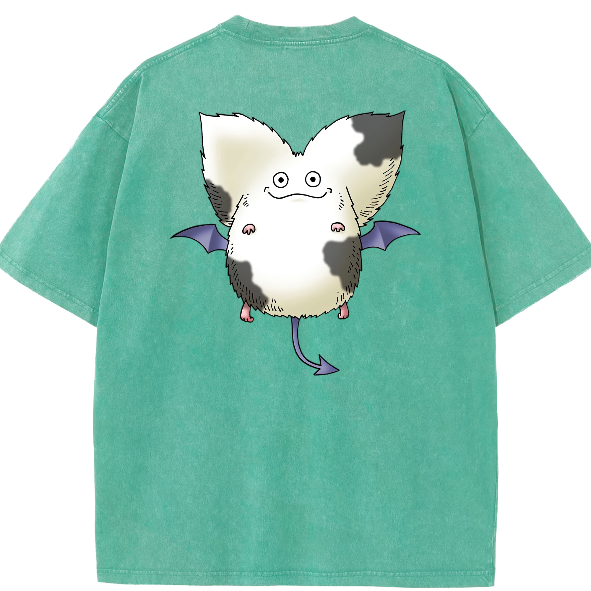 （画像用） ドラゴンクエスト Doragon Kuesuto Dragon Quest 綿100% ヴィンテージ風 半袖Tシャツ（背面プリント）
